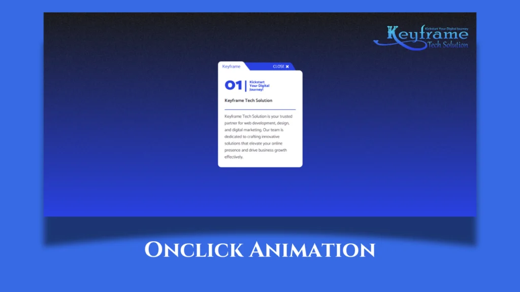 Card Onclick Animation HTML CSS