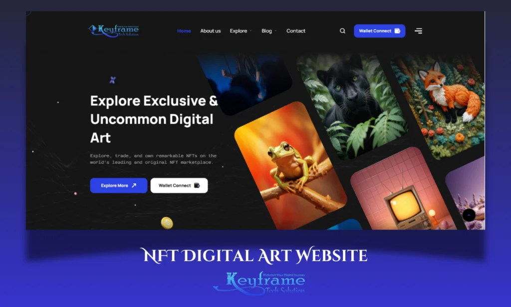 NFT Digital Art Website with HTML, CSS & JavaScript