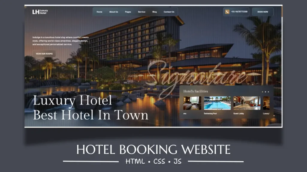 Complete Guide to Building a Modern Hotel Booking Website Using a Hotel Booking Template 4 hotel booking HTML template project