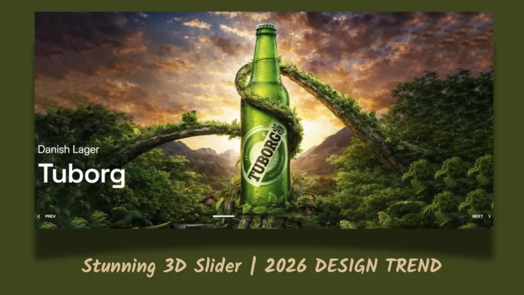 3D Slider Website Design 2026