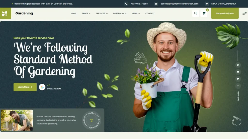 Modern Gardening Website Template: Design, Features & Setup Guide 2 Gardening Website Template
