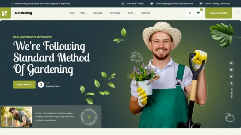 Gardening Website Template