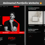 animated portfolio website using HTML, CSS, and JavaScript