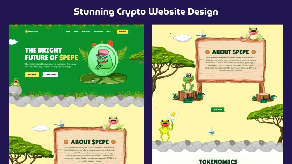 crypto website ui design html css