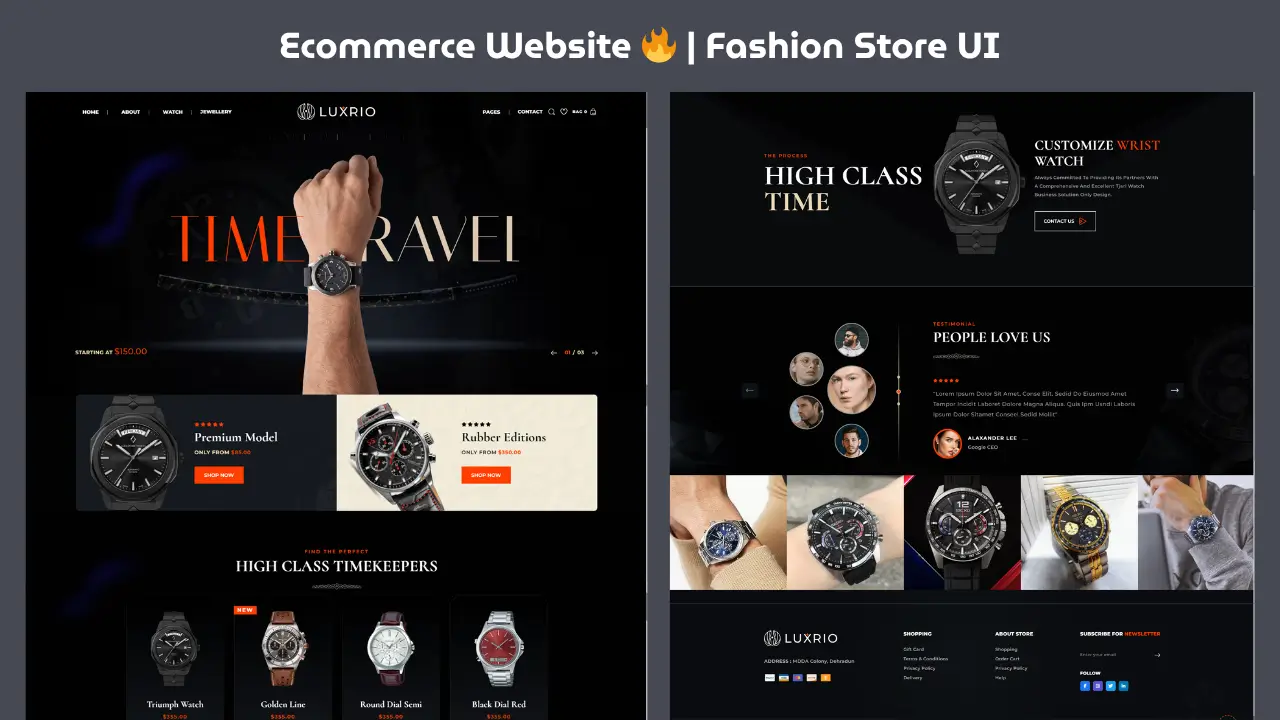 Ecommerce Website HTML CSS JavaScript – Fashion Store Responsive Design