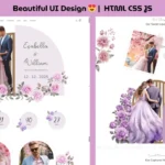 Wedding Website Design using HTML CSS JavaScript