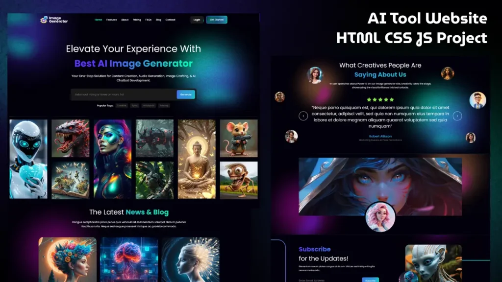 AI Image Generator Website
