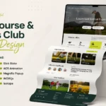 Golf Course Sports Club Website Design in HTML CSS Bootstrap JavaScript
