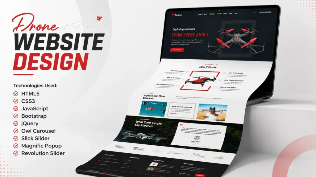 drone website template