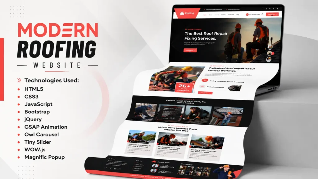 roofing website design