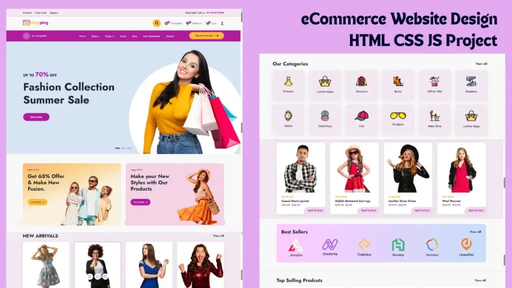 Responsive eCommerce Website Design Using Bootstrap 5
