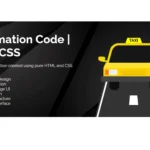taxi animation in pure html & css