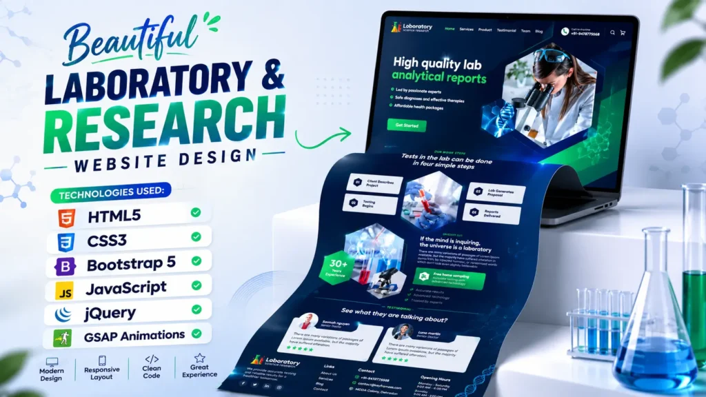 beautiful laboratory website design