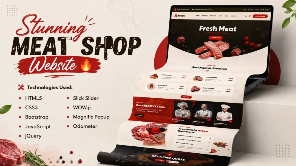 meat shop website