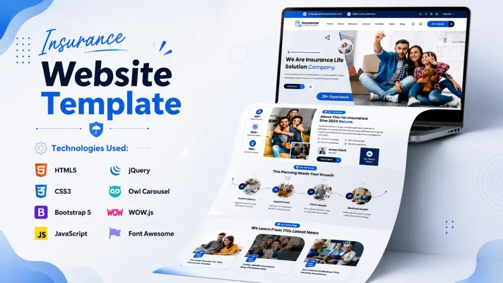 Professional Insurance Agency Website Template