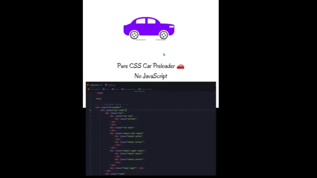 Pure CSS Car Preloader Animation
