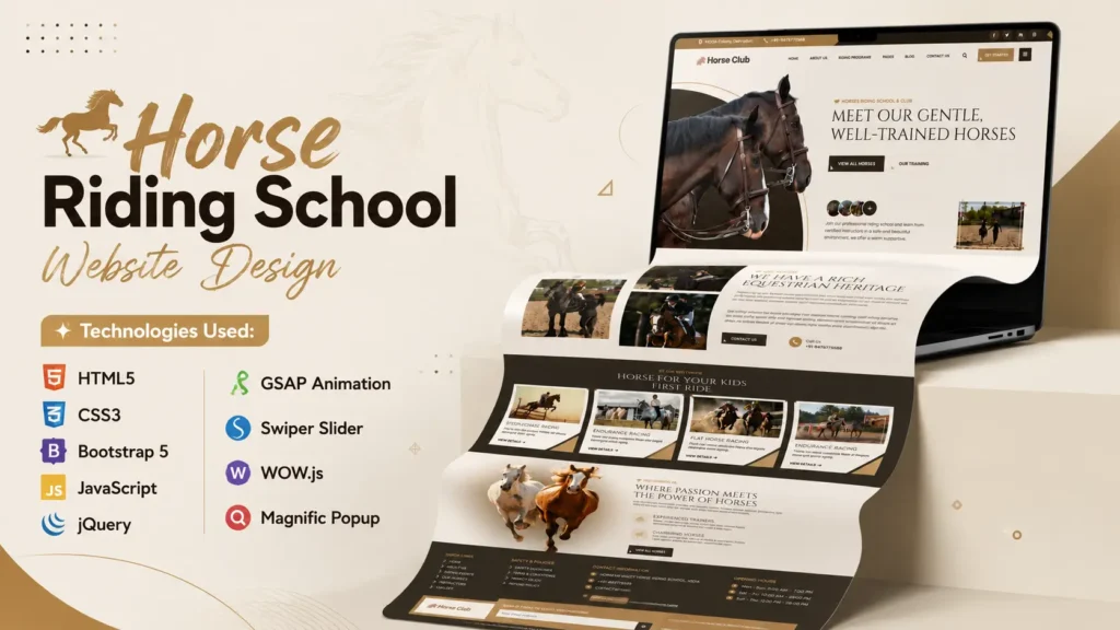 Horse Riding School Website Design