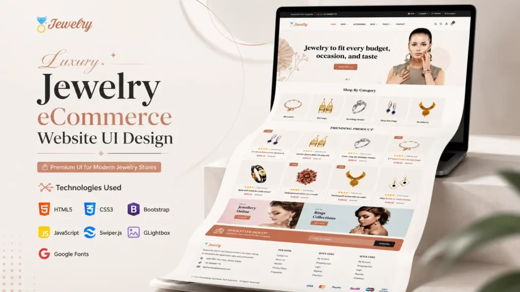 Jewelry and Cosmetics eCommerce Website Design