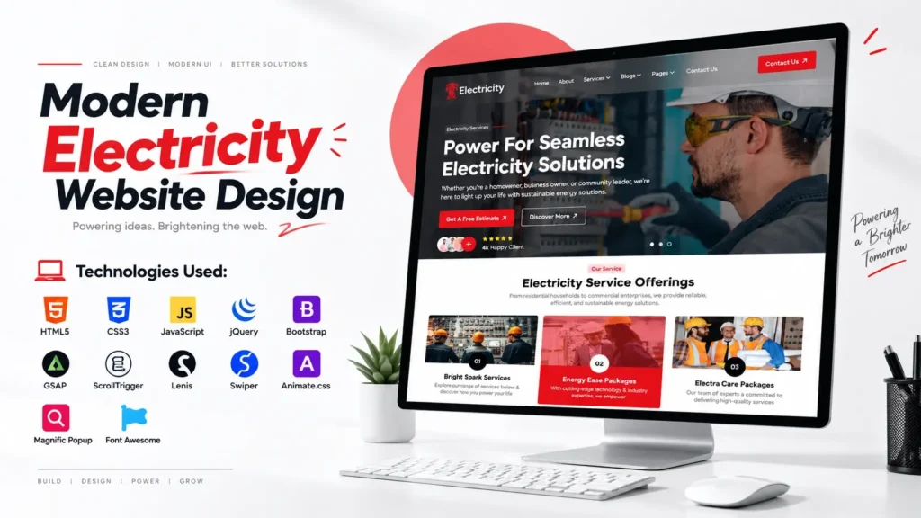 Electricity Website Design