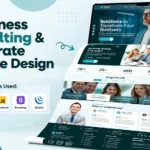 Business consulting website design homepage template