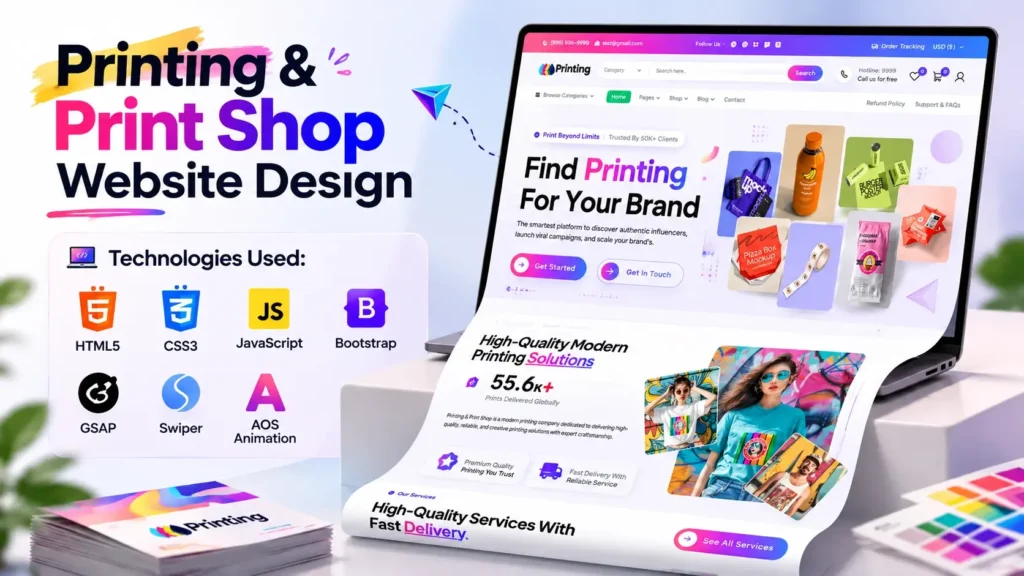Printing & Print Shop Website Design